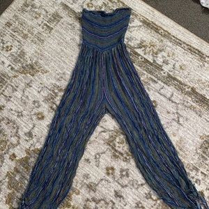 Multicolor Tube Top Jumpsuit